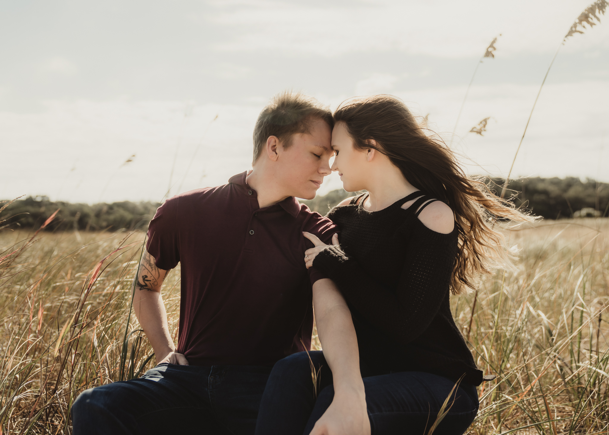 engagement session at fort clinch jacksonville