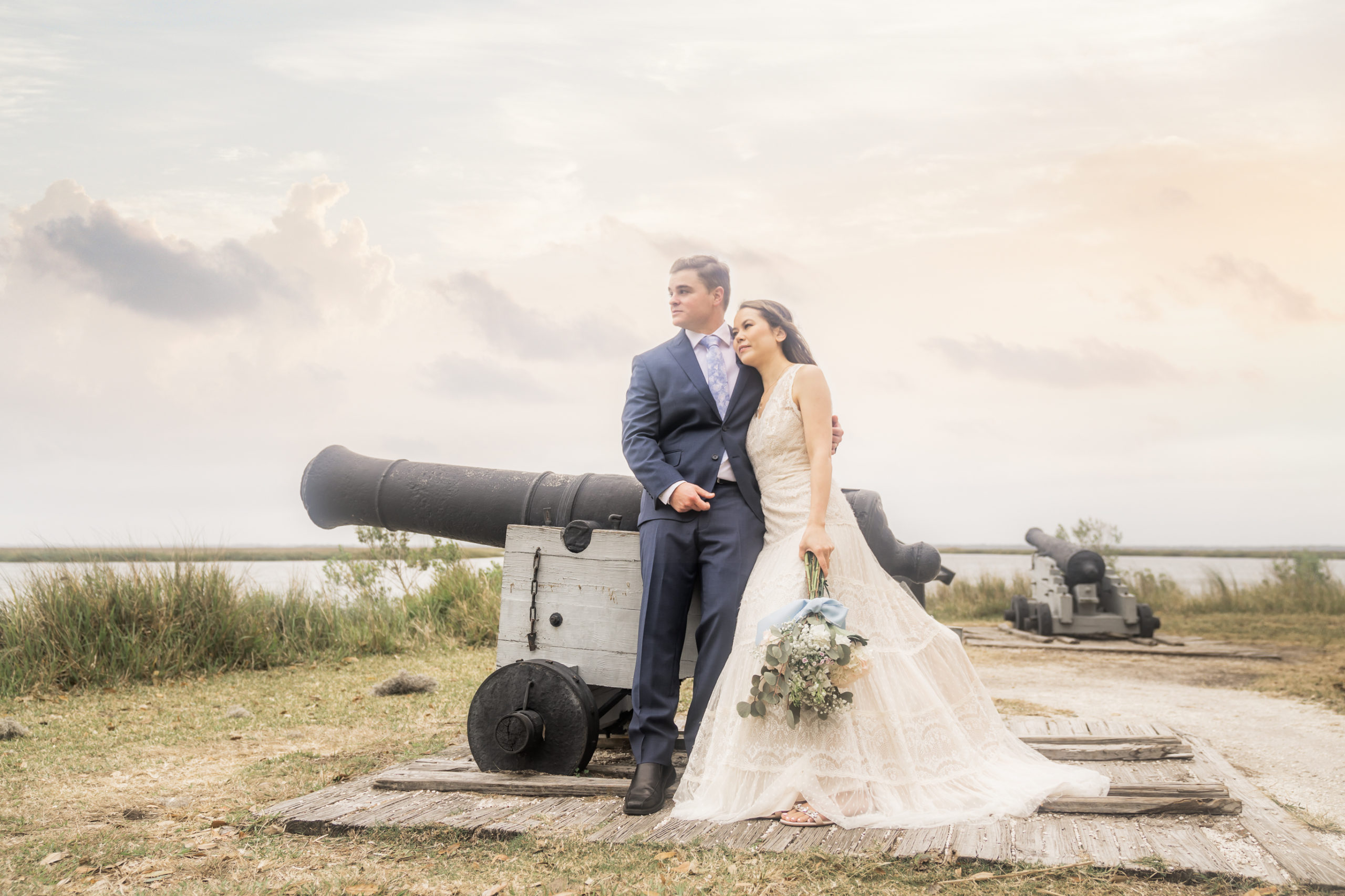 elopement on st Simons island at Fort Frederica