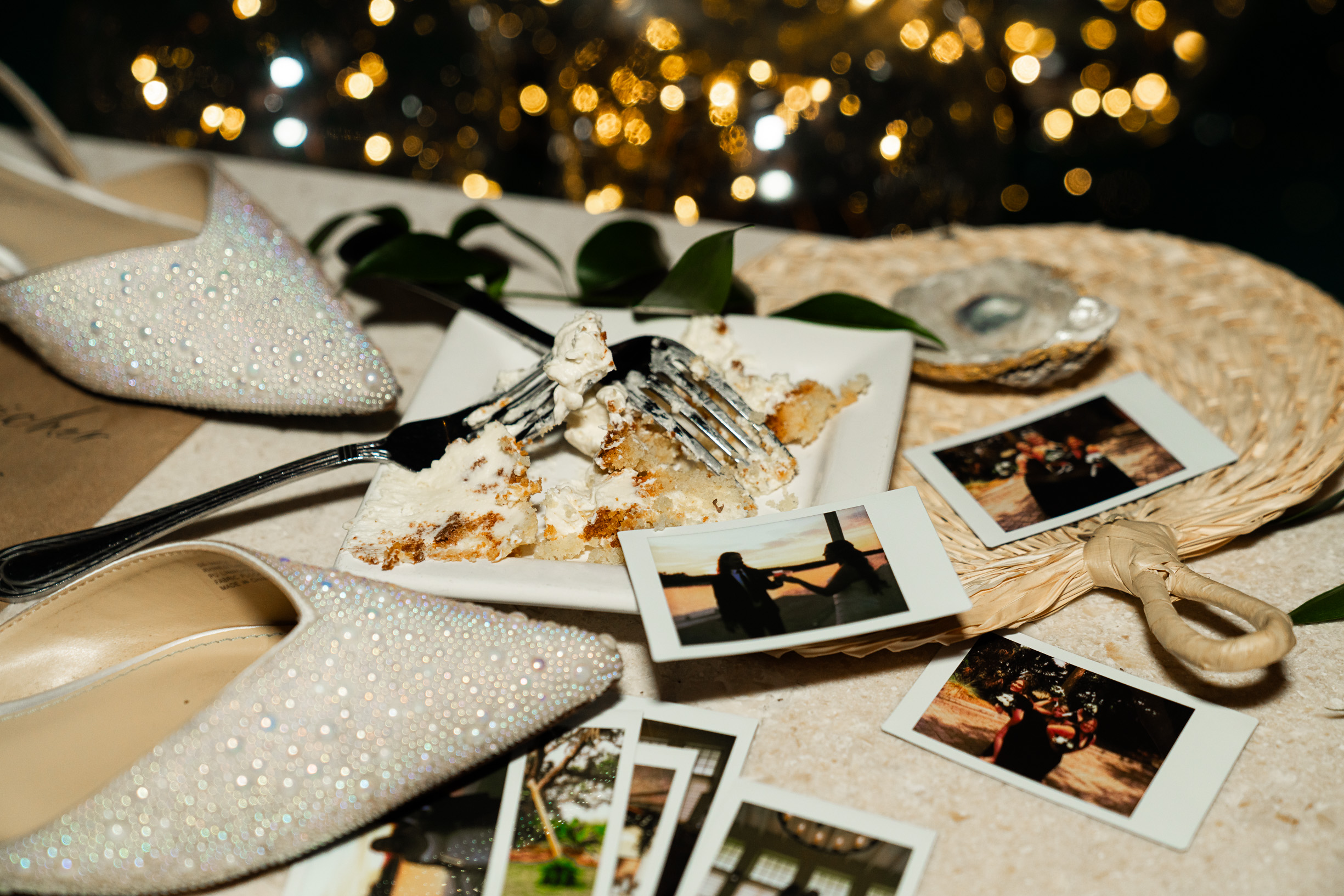 Wedding detail flat lay at Oyster Bay Yacht Club